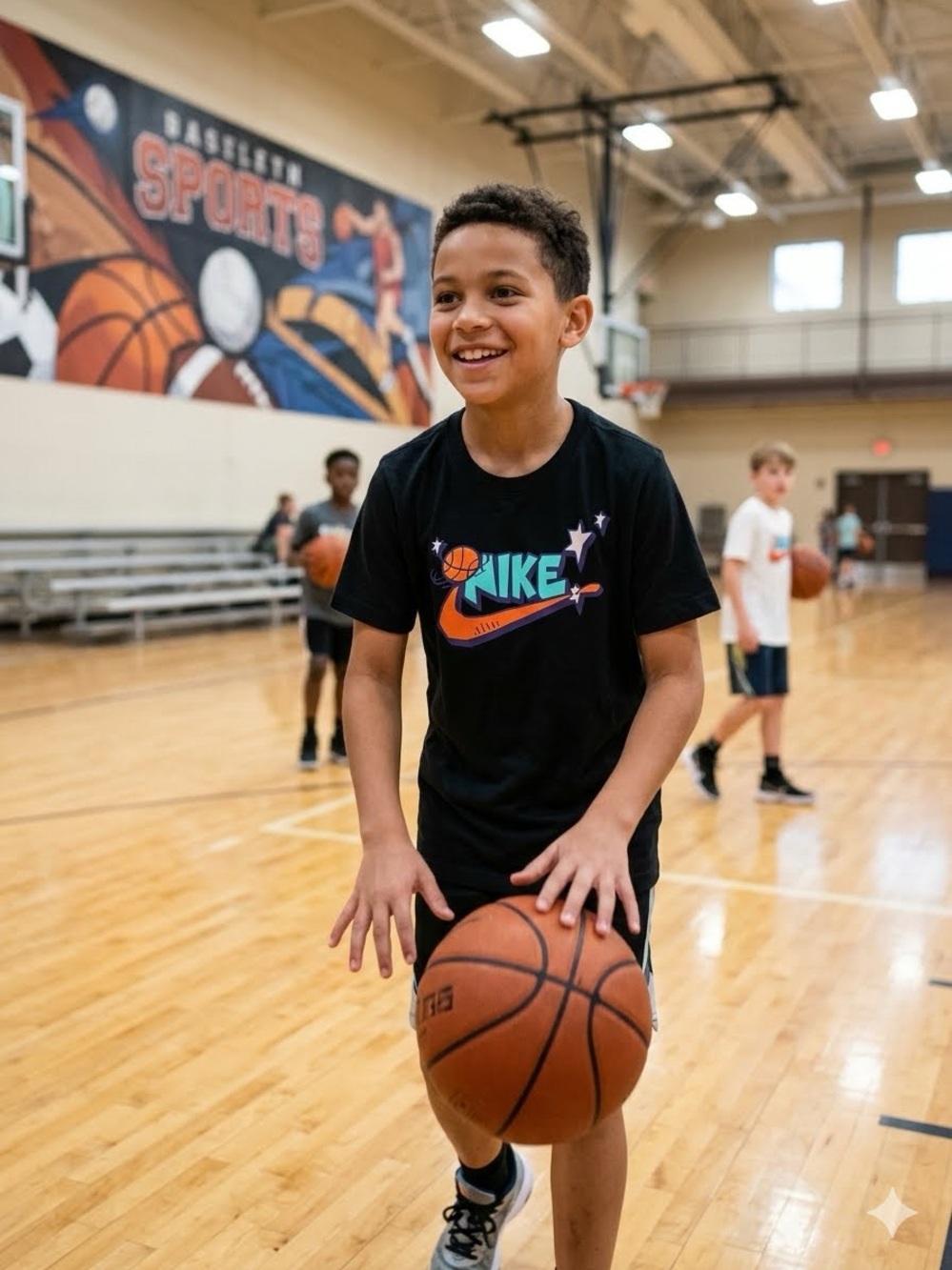 Nike Boys  Basketball Exploration Series "San Antonio Fiesta" T-Shirt - Size M